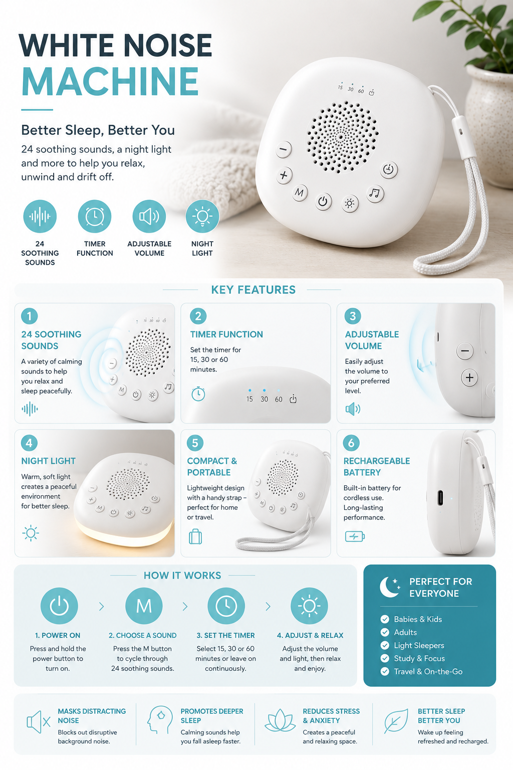 White Noise Sleep Machine