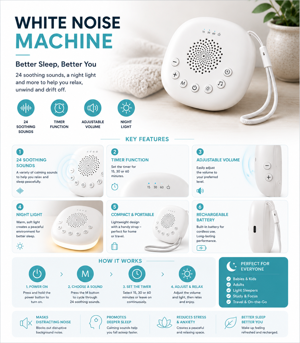 White Noise Sleep Machine