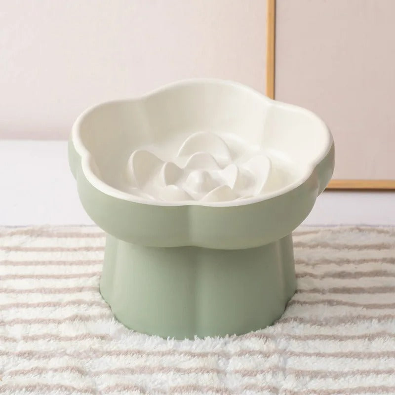 Bloom Ceramic Slow-Feeder Bowl