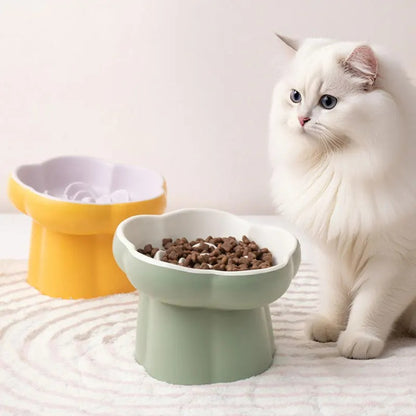 Bloom Ceramic Slow-Feeder Bowl