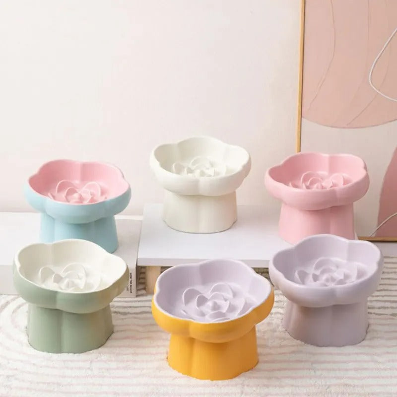 Bloom Ceramic Slow-Feeder Bowl