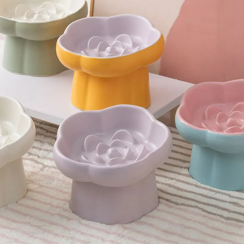 Bloom Ceramic Slow-Feeder Bowl