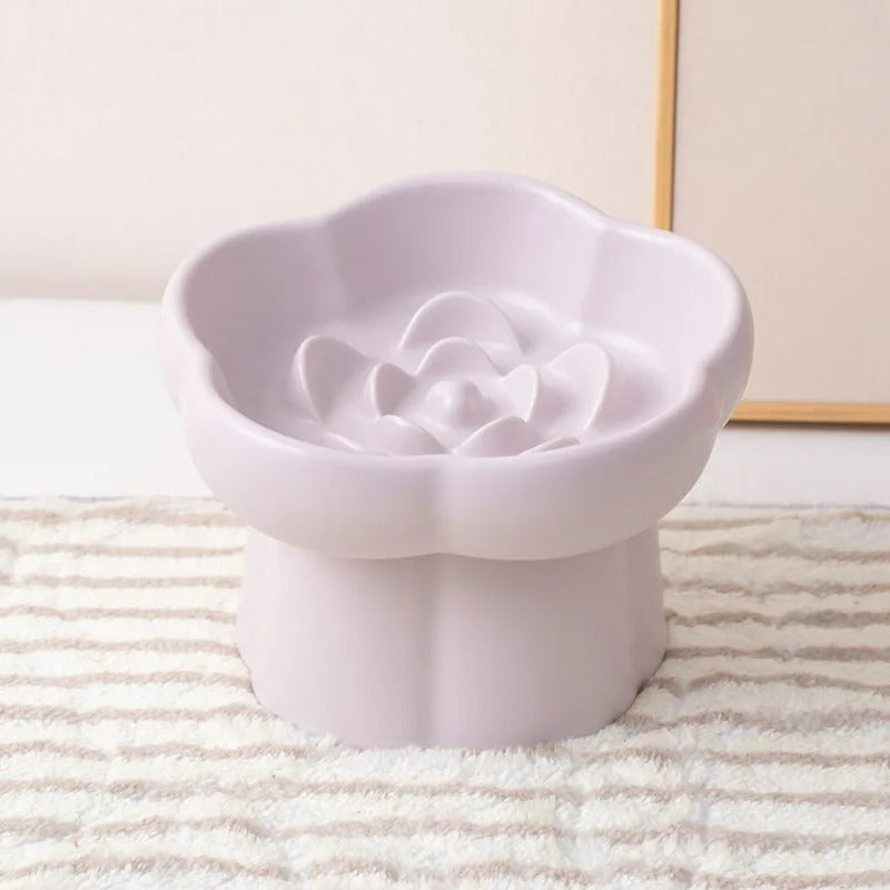 Bloom Ceramic Slow-Feeder Bowl