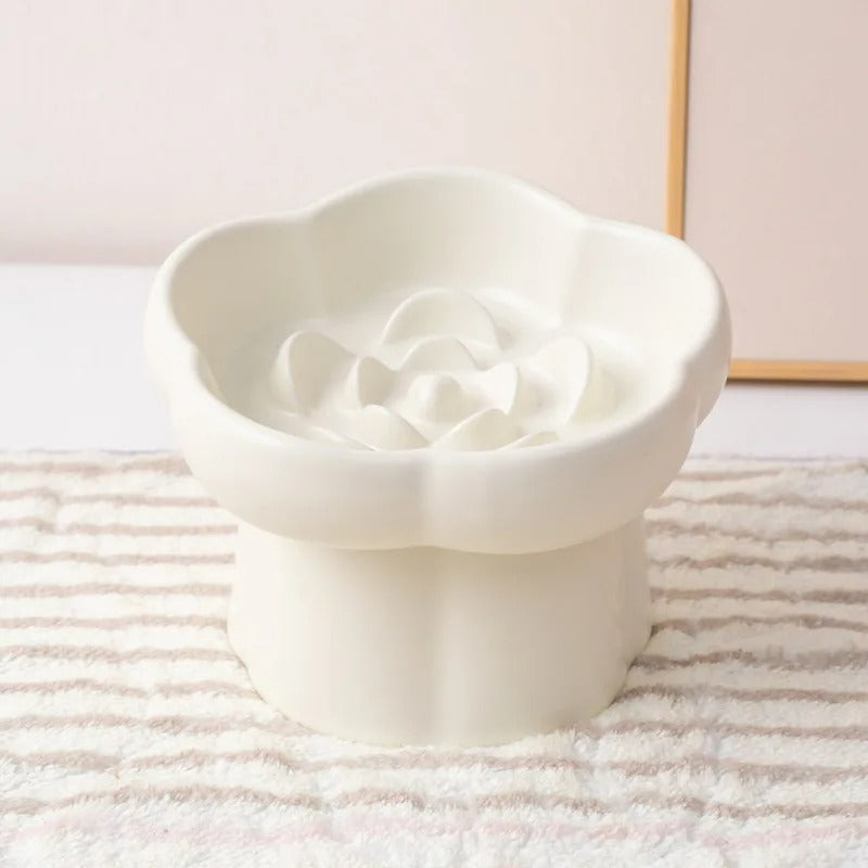 Bloom Ceramic Slow-Feeder Bowl
